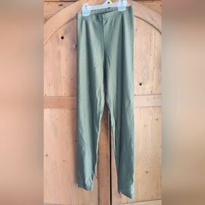 American Apparel shiny Metallic green Leggings